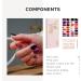 NAILOG Semi Cured Gel Nail Strips - Salon-Quality Long Lasting Nail Wraps - Dark Moon Night - 34 pcs - Buy Online on SooperMarket.com