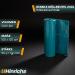 Hinrichs 240L Extra Strong Garbage Bags - 15 Rolls of Tearproof Recycling LDPE Waste Bags for Garden Household & Construction - 100x125 cm Blue Sacks - Buy Online on SooperMarket.com