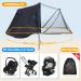 Buy Orzbow 2-in-1 Insect & Sun Protection for Baby Seats | Breathable UPF 50+ Sun Sail & Universal Mosquito Net for Maxi-Cosi Cybex Joie Black Deluxe - Buy Online on SooperMarket.com