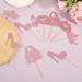 24pcs Princess Cupcake Toppers Glitter Pink Cupcake Decoration Lipstick High Heel Crown Lip Handbag Bow Cake Topper for Birthday Wedding Baby Shower Bachelorette Party Supplies - Buy Online on SooperMarket.com