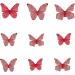 Arthsdite 40Pcs Edible Wafer Paper Butterfly Cupcake Toppers 3D Cake Realistic Pastel Butterfly Decoration for Birthday Party Wedding Food Decorations - Pink Pink 2 - Buy Online on SooperMarket.com