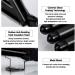 3 Barrel Curling Iron 25mm Crimper with Adjustable Temperature | Fast Heating Ceramic Tourmaline Curling Wand | Includes Heat Resistant Glove - Black - Buy Online on SooperMarket.com