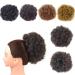 Afro Puff Drawstring Ponytail Extension Short Synthetic Afro Kinky Curly Puff Ponytail for Natural Hair Clip On Kinky Drawstring Curly Ponytail Bun Hairpieces (Medium 4#) Medium 4#