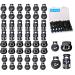 ZUSHALLMY 48pcs Upgraded Plastic Cord Lock  Cord Locks - Draw String Clip with Spring Toggle Stoppers Buttons for Drawstrings  Shoelaces  Paracord