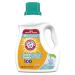 Arm & Hammer Liquid Laundry Detergent for Sensitive Skin Super Concentrated Skin Friendly Fresh Scent 100 Loads 2.96-L