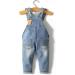 KIDSCOOL SPACE Baby Boy Girl Denim Overalls | Toddler Slim Cute Jumper 3-4 Years Light Blue-2107 - Buy Online on SooperMarket.com