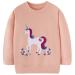 Girls Sweatshirt for Kids Cotton Top Casual Jumper Girl T Shirt Toddler Clothes Long Sleeve Pullover Age 1-12 Years 4-5 Years Unicorn 02