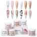 Saviland 6 Colors Acrylic Powder: Professional Acrylic Nail Kit Keratin Acrylic Powder Set Pink Clear White Acrylic Nail Powder Strong Acrylic Nails Expert Home Manicurist Extension Nail Care (6x15g) Basic Nudes Color