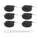 Mandala Crafts Black Flat Drawstring Cord Drawstring Replacement, 6 PCs 55 Inch Drawcord Replacement Drawstring Threader, Draw Cord Hoodie String Replacement