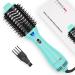 One-Step Hair Dryer Brush PARWIN PRO BEAUTY Blow Dry Hair Brush 4 in 1 Hot Brushes for Hair Styling Drying Volumizing Straighten Negative Ion Care Hot Air Brush 1000W Green 4. Light Green - Oval