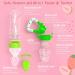 HAOBAOBEI Baby Fresh Fruit/Food Feeder Pacifier (2 Pcs) - Silicone Teething Toys with 2 Sized Pouches, Spoon, Bottle Brush - Blue&Green Set - Buy Online on SooperMarket.com