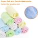 NBLJF Multicolor Small Washcloths Set 10 Pack - Soft & Absorbent Baby Bath Towels 10'' x 10'' - Ideal for Newborns, Face Cloths, Kitchen, Bathroom - Multi-Purpose Fingertip Towels - Buy Online on SooperMarket.com