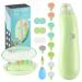 Zooawa Baby Nail Clipper 20 in 1 Electric Baby Nail Trimmer Baby Nail File Kit with Extra 12 Replacement Pads Trim Polish Grooming Kit for Infant Toddler or Adults Toes Fingernails Care Avocado Green