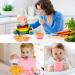 6-Piece Silicone Baby Weaning Set in Pink | Bib, Plate, Bowl, Cup, Fork & Spoon for Babies, Toddlers & Kids - Buy Online on SooperMarket.com