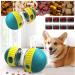 Interactive Treat Dispenser Dog Toy Dog Treat Dispensing Puppy Toys Rolling Dog Treat Dispenser Slow Feeder Reduce Boredom Improve IQ for Small Medium Large Dogs (Green)
