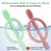 Buy BPA-Free Baby Biting Toys - 2 Pack Silicone Teething Rings for Kids Gum Massage - Bright Green & Caramel - Buy Online on SooperMarket.com