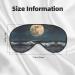 Moon and Sea Print Double-Sided Eye Mask Soft and Light Blocking for Enhancing Sleep Quality - Buy Online on SooperMarket.com