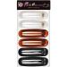 RC Roche Ornament 6 Pcs Womens French Barrette Hair Clips - Firm Grip Beauty Accessory in Clear Brown and Black - Pack of 6 - Buy Online on SooperMarket.com