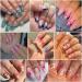 6 Sheets Hibiscus Flower Nail Stickers - Elegant Floral Nail Decals for Spring | Tropical Leaf & French Tip Designs - Buy Online on SooperMarket.com