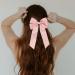 2 Pack Bow Hair Clips Pink Hair Bows for Women Girls Large Bow Clips Hair Barrette Hair Accessories - Buy Online on SooperMarket.com