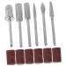 CORHAD 1 Set nail polisher nail polishing head nail sand bands manicure sanding bands professional nail drill nail drill bit pedicure sand belt Stainless Steel. Silicone. Quartz. Ceramics 7.1x5.7cm Picture 2