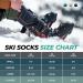 Puliou Merino Wool Ski Socks - Breathable Fast Drying Cold Weather Socks for Men Women & Teens | Size 35-51 (2 Pairs) - Green - Buy Online on SooperMarket.com