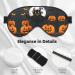 Halloween Moon Bat Pumpkin Print Double-Sided Eye Mask Soft and Light Blocking for Enhancing Sleep Quality - Buy Online on SooperMarket.com