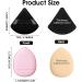 Velour Triangle Powder Puff Set with Mini Finger Makeup Sponges - 4 Pieces for Mineral Powder and Body Foundation - Buy Online on SooperMarket.com