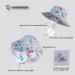 LANGZHEN Baby Girls Sun Protection Hat | Adjustable Toddler Kids Wide Brim Play Hat with Chin Strap | Octopus Design | 1-2 Years - Buy Online on SooperMarket.com