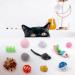 QUOZUO 31 pcs Cat Toys Variety Pack for Kitty 2 Way Tunnel Cat Feather Teaser Cat mouse Toy Cat Crinkle Balls Cat Balls with Bell Catnip Toys for Indoor Cats Kittens Toys - Buy Online on SooperMarket.com