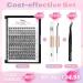 Glowing Win DIY Cluster Eyelash Extensions Set - 144 PCs Natural Individual Lashes 8-16mm with Bond Sea and Tweezers - Buy Online on SooperMarket.com
