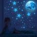 Glow in the Dark Stars and Moon Wall Decals - Kids Ceiling Stars for Nursery, Bedroom, Living Room - Buy Online on SooperMarket.com