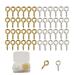 1000pcs Small Screw Eyes Pin for Jewelry Making Silver Gold 8mm x 4mm Mini Eyelet Hooks for Resin Clay Ornament Keychains bright silver gold 8mm
