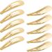 50 Pack Snap Hair Clips Hair Barrettes for Kids Girls and Women 50 mm (Gold)