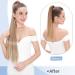 Silky Straight Clip in Ponytail Hair Extension 28 Inch - Heat-Resistant Fiber - Bleach Blond - Women's Wrap Around Pony Tail - Buy Online on SooperMarket.com