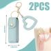 Buy 2PCS Lipstick Case with Heart Mirror | Portable Lip Balm Holder & Keyring Pouch for Women - Perfect Gift - Buy Online on SooperMarket.com
