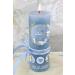 Cerziies Rustic Baptism Candle for Leo Boy or Girl - Personalized with Name & Date Hand Decorated Classic Wick - Buy Online on SooperMarket.com
