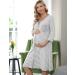 Marvmys Maternity Hospital Breastfeeding Nightdress | 3/4 Sleeves Nursing Nightgown | V Neck Pajama for Pregnant Women - Light Grey - Buy Online on SooperMarket.com