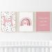 Pompom Prints Set of 3 Girls Bedroom Prints Rainbow Nursery Prints Scandi Boho Style Nursery Decor Playroom Prints Picture Frames not Included (A3 H) A3 H