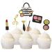 Unimall Global 21pcs Glitter Makeup Cupcake Topper Bachelorette Party Cake Topper Bridal Shower Girls Happy Birthday Party Cake Decoration Deliveries 21stas