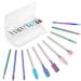 HEYMKGO Nail Drill Bits Sets - 11 pcs Electric Nail Drill Bits Kit 3/32" Ceramics/Tungsten Carbide Diamond Metal Nail Bits for Home Salon Acrylic Gel Nail Manicure Efile Pedicure Tools 11PCS