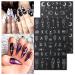 Stylish 3D Metallic Nail Art Stickers - Silver Moon Star & Snake Designs - Luxury Self-Adhesive Decals for DIY Manicure Decoration - Buy Online on SooperMarket.com