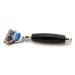 Shop G.B.S All Black 5 Blade Compatible Razor Set - Silvertip Badger Brush & Stand - Effortless Wet Shaving Experience - Buy Online on SooperMarket.com