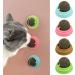 Dacitiery 4PCS Catnip Balls Toy for Cats Rotatable Edible Balls Interactive Cat Toy Self-Adhesive Catnip Teeth Cleaning Licking Balls for Kitten - Buy Online on SooperMarket.com