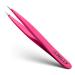 By MILLY Pointed Tweezers - Hammer Forged 100% German Steel Point-Tip Precision Tweezers for Ingrown Hair Eyebrows Facial Hair Splinters Glass Removal - Perfectly Aligned Hand-Filed - Pink