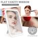 Touch Screen LED Makeup Mirror | 3 Colors Dimmable | Rechargeable USB | Portable Vanity Mirror for Travel | Cosmetic Mirror for Girls - Buy Online on SooperMarket.com