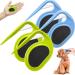 Pulunto dog comb for pets open knots comb for hair fur hair fur care trimmer pet brush comb for puppies 4 pieces blue and green unit size