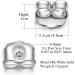 LUCKMORA 14K White Gold Earring Backs | 0.15g AU585 Butterfly Replacements for Studs | Hypoallergenic Pierced Secure Design - Buy Online on SooperMarket.com