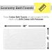 12 White Economy Bath Towels Bulk - 24x48 Inch, Cotton Blend for Softness - Commercial Grade, Easy Care - Buy Online on SooperMarket.com