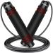 Bluchar jump rope speed rope adjustable with skin -friendly foam handles length adjustable slippery and ideal for fitness & endurance & jumping suitable for children and adults red
